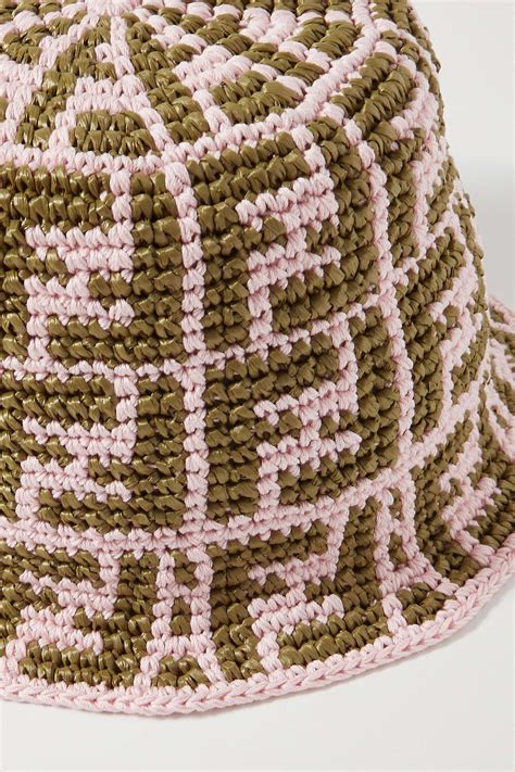 fendi crochet hat|FENDI Crocheted cotton.